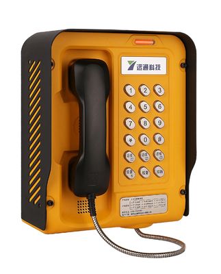 Telefone à prova de intempéries industrial IP68 com caixa de alumínio e teclado de aço inoxidável para estação de chamadas externas