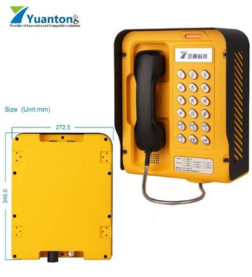Telefone Industrial à Prova de Intempéries IP68 com Auricular Magnético e Tubo de Cabo Telescópico em Aço Inoxidável